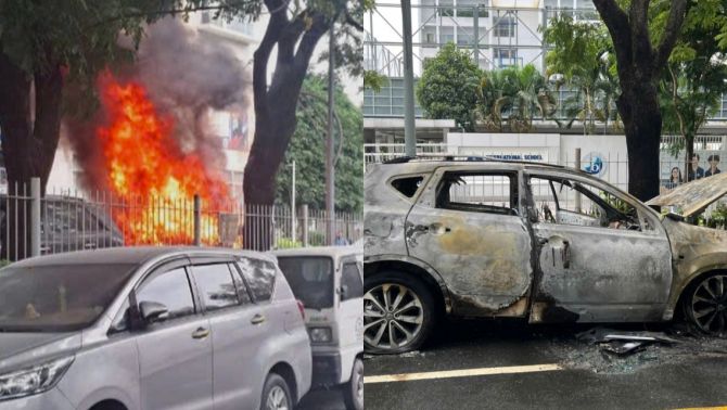Hiện trường ô tô cháy trơ khung giữa khu Thảo Điền tại TPHCM: Công an vào cuộc điều tra nguyên nhân?