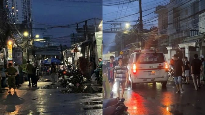 Hiện trường vụ 2 cậu cháu bị nhóm người truy sát ở TP.HCM, 1 người tử vong tại chỗ