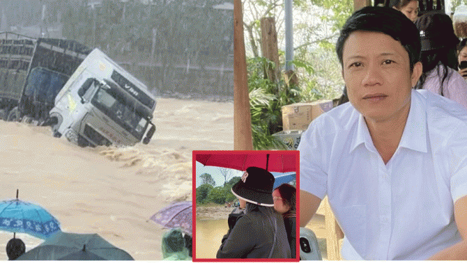 Cuộc gọi cuối cùng giữa tài xế xe tải và vợ trước khi bị lũ cuốn trôi, tình hình tìm kiếm tài xế?