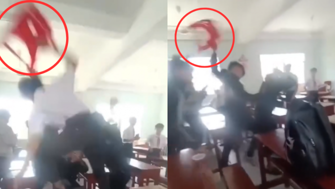 Bức xúc clip ghi lại cảnh nam sinh lớp 8 bị bạn dùng ghế đỏ đập liên tiếp vào đầu, đánh hội đồng dã man tại Đồng Tháp