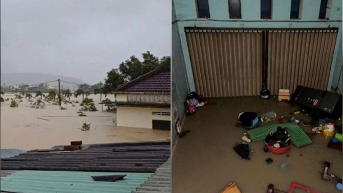 Quy Nhơn: Cận cảnh nước lũ ngập tận nóc nhà, hàng trăm người dân kêu cứu