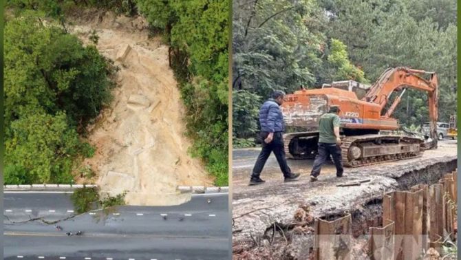 Lâm Đồng: Đèo Mimosa bị sạt lở, người dân và du khách lên Đà Lạt cần đi theo 2 tuyến đường này