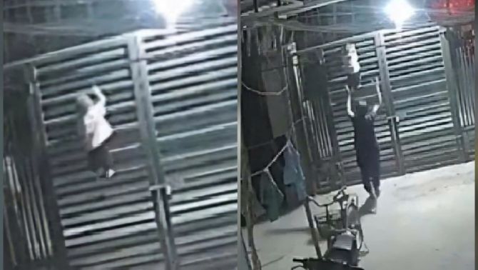 Gia đình kể lại giây phút bé trai 2 tuổi trèo cổng cao 2m với tốc độ choáng váng