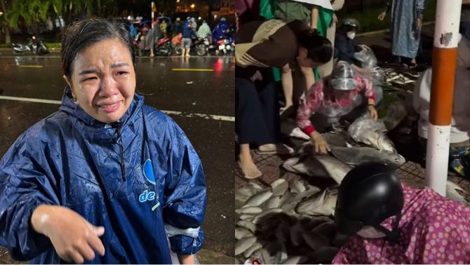Người phụ nữ bán cá xả lỗ vì mưa lũ lại bị móc túi lấy mất 50 triệu, người dân chung tay giúp đỡ