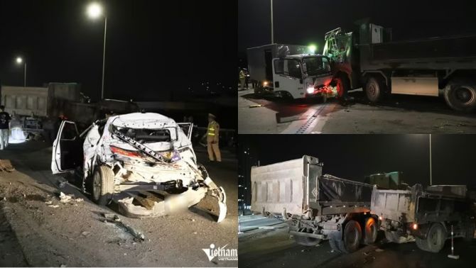 Hiện trường tan hoang vụ xe tải tông loạt xe ở vành đai 3 trên cao, hé lộ kết quả đo nồng độ cồn