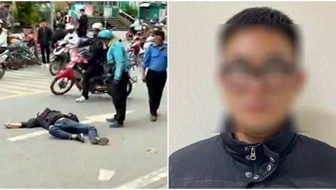 Triệu tập, lấy lời khai của đối tượng hành hung người đàn ông bất tỉnh giữa đường ở Hà Nội sau 24h bỏ trốn