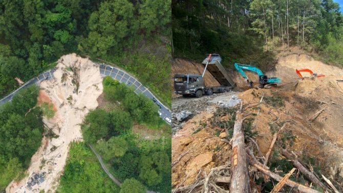 Thông báo tình huống khẩn cấp tại đèo Mimosa Lâm Đồng sau vụ sạt lở nghiêm trọng, dự kiến ngày thông xe