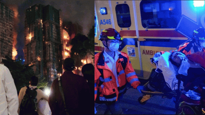 Cơ quan chức năng thông tin nóng nguyên nhân đám cháy ở Hong Kong lan rộng khắp 8 toà chung cư