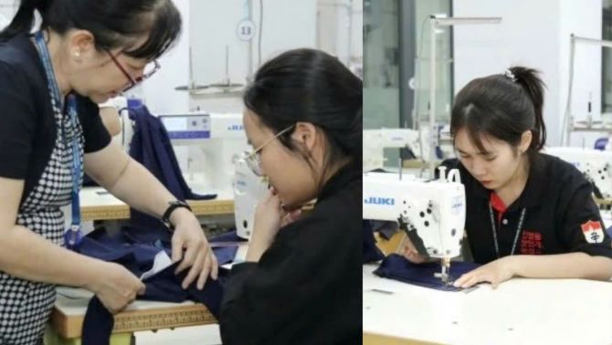 Xúc động hình ảnh cô trò ở TPHCM may hàng trăm bộ đồng phục tặng học sinh vùng lũ