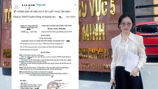 Bê nguyên quyết định kỷ luật nữ sinh lên mạng xã hội, công ty đối mặt nguy cơ bồi thường?