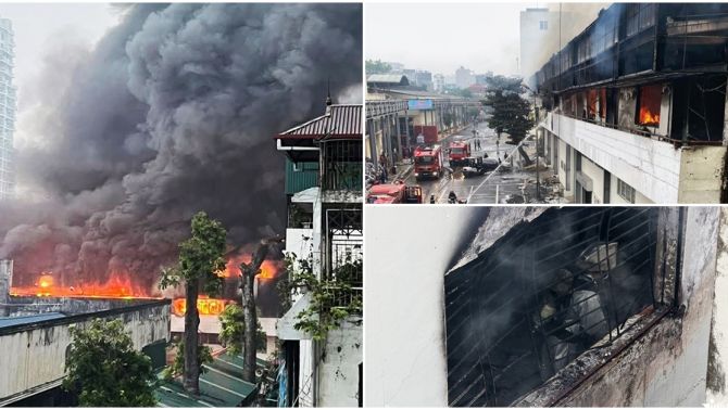 Clip hiện trường kinh hoàng vụ cháy tại Nhà máy bia Hà Nội Habeco, lửa cháy ngùn ngụt, cột khói cao hàng chục mét