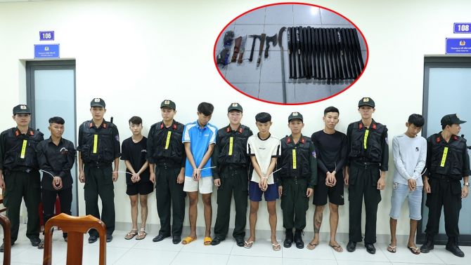 An Giang: Tạm giữ hình sự 6 đối tượng côn đồ, thu giữ hung khí nguy hiểm sau hàng loạt vụ chém người kinh hoàng