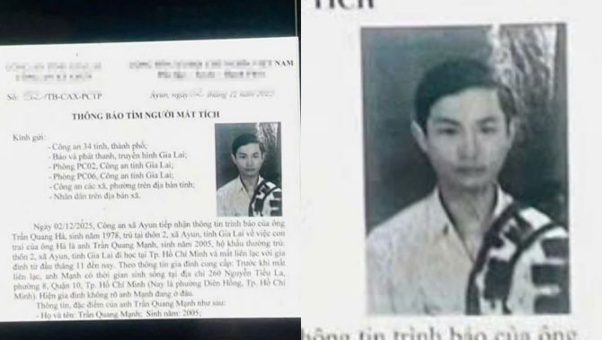 Nam sinh viên TP HCM mất tích sau khi xin học phí: Nghi vấn bất ngờ từ gia đình