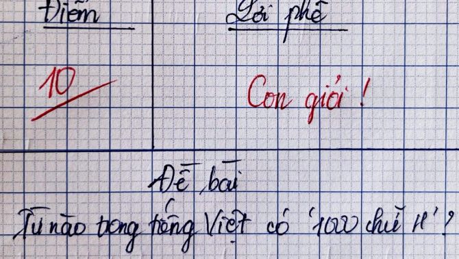 Từ nào trong tiếng Việt có 1000 chữ H, đơn giản nhưng 99% người được hỏi đều trả lời sai
