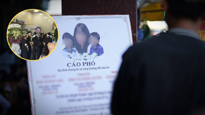 Hình ảnh đẫm nước tại mắt tang lễ 3 mẹ con vụ cháy quán bún ốc TP.HCM: Nghẹn lòng cảnh 'người đầu bạc tiễn kẻ đầu xanh'