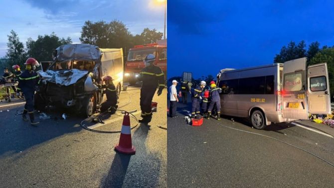 Diễn biến vụ xe khách va chạm xe đầu kéo trên cao tốc khiến 3 người chết, 10 người bị thương: Hiện trường kinh hoàng!