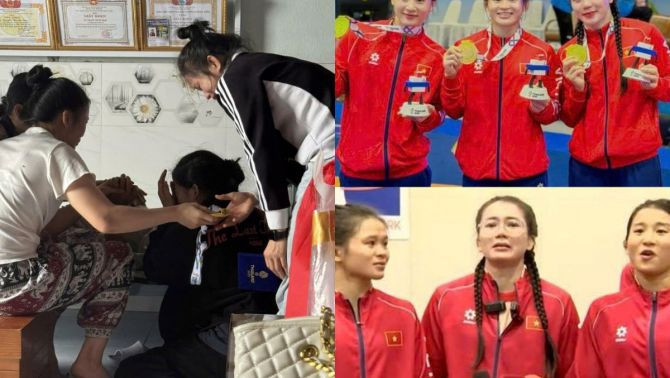 Nỗi đau xé lòng của 3 nữ VĐV vừa vô địch SEA Games: ‘Ba ơi chúng con làm được rồi’