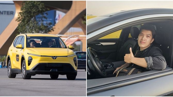 Lái thử xong, khách muốn “chốt” ngay xe điện VinFast tại VMS 2025