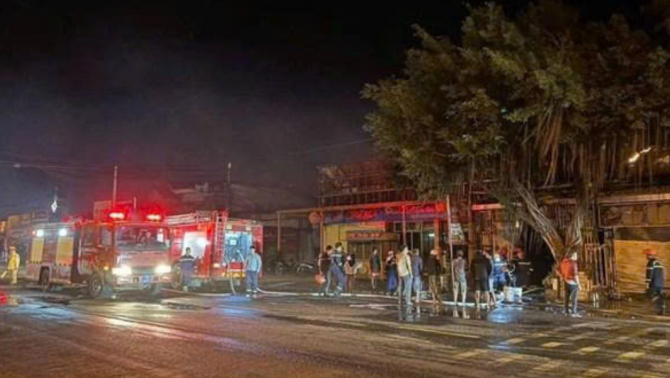 Hiện trường vụ cháy tiệm điện nước tại Hòa Phú khiến 4 người trong gia đình tử vong