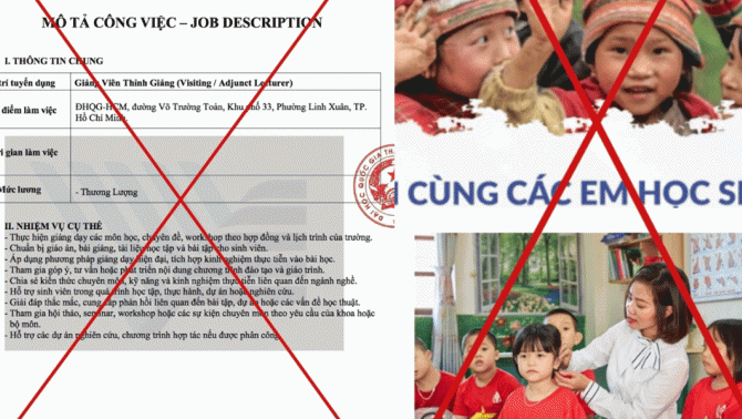 Đại học Quốc gia TPHCM cảnh báo khẩn việc bị giả mạo tuyển dụng, kêu gọi từ thiện, yêu cầu đóng tiền