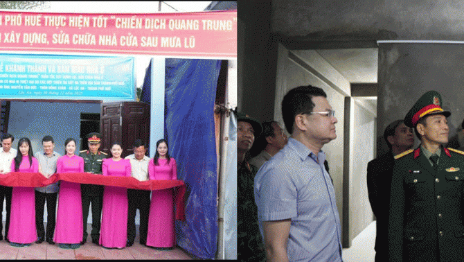 ‘Chiến dịch Quang Trung’ xây nhà trong 25 ngày: Người dân vui mừng nhận nhà mới đón Tết đoàn viên