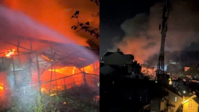 Hiện trường cháy nhà kho ở Đà Lạt trong đêm: Công an khẩn trương thống kê thiệt hại và điều tra nguyên nhân 