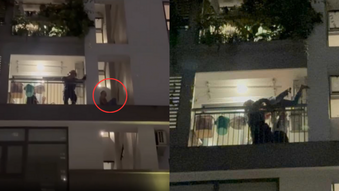 Nghẹt thở khoảnh khắc giải cứu nam thanh niên có ý định dại dột tại chung cư phường Tân Mỹ