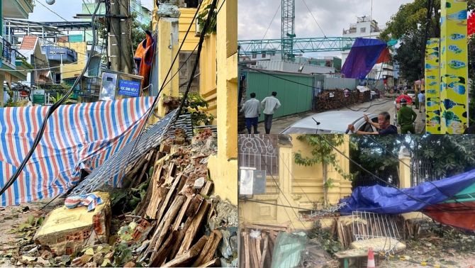 Nguyên nhân tháp cần cẩu hàng chục mét gãy ngang giữa trung tâm Đà Nẵng, đè sập tường Bảo tàng Chăm