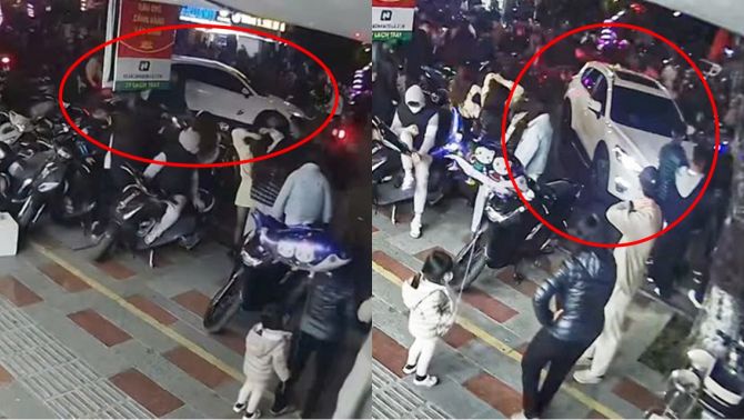 Hải Phòng: Ô tô lùi va chạm loạt người đi bộ xem pháo hoa, hành động của tài xế gây phẫn nộ