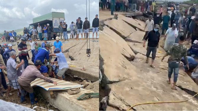 Hiện trường thương tâm vụ sập bờ kè ở Đắk Lắk khiến 4 người tử vong tại chỗ, hé lộ danh tính các nạn nhân