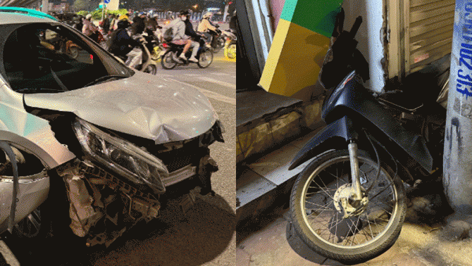 Tai nạn liên hoàn giữa 2 ô tô và 1 xe máy ở Hà Nội: Công an tìm nhân chứng có clip vụ tai nạn
