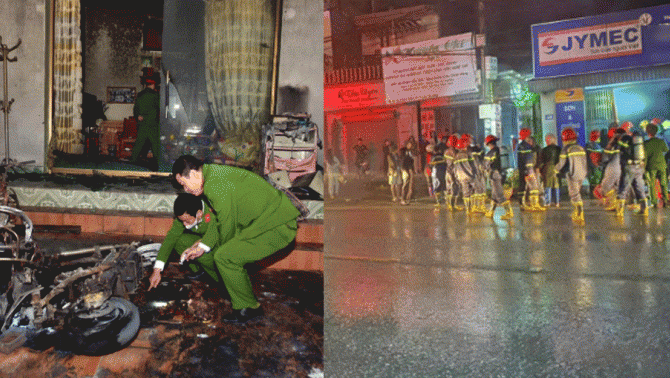  Vụ cháy ở Tuyên Quang: Trong nhà có 4 người đang ngủ, một chiến sĩ bị kính vỡ đâm phải cấp cứu