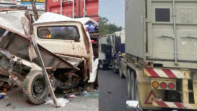 Hiện trường kinh hoàng vụ va chạm liên hoàn 4 ô tô ở TPHCM: Xe biến dạng, một tài xế nhập viện