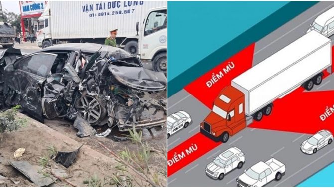 Tai nạn nghiêm trọng khiến ô tô con bị hất văng qua dải phân cách, biến dạng hoàn toàn