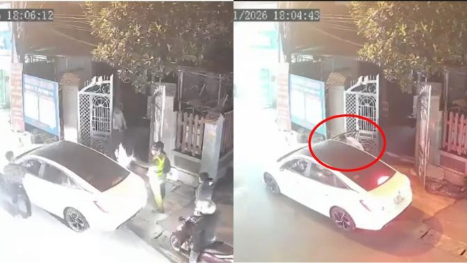 Công an lên tiếng vụ thanh niên đỗ xe trước cổng, bị chủ nhà đạp thẳng vào mặt, bất ngờ kết quả xác minh