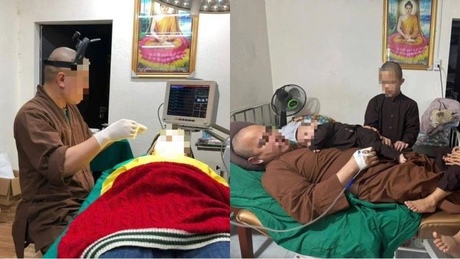 Ngôi chùa ở Quảng Ninh mở phòng khám, thực hiện PTTM ngay trong chùa, đưa trẻ em lên mạng ‘câu view’