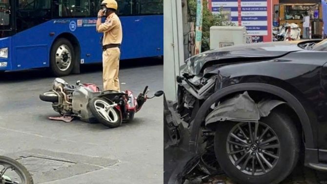 Xe điên ‘đại náo’ giao lộ tại TP.HCM: Tài xế đạp nhầm chân ga húc văng loạt xe máy