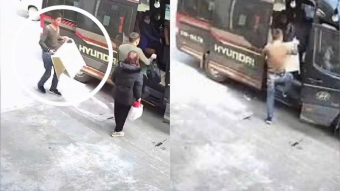 Phụ xe bê nhầm bảng hiệu ở Hưng Yên lên xe, camera ghi trọn khoảnh khắc ‘dở khóc dở cười’