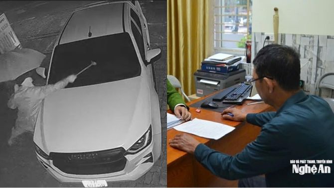 Biểu hiện lạ của người đàn ông nửa đêm trùm áo mưa sang đập ô tô hàng xóm, hé lộ lý do ra tay