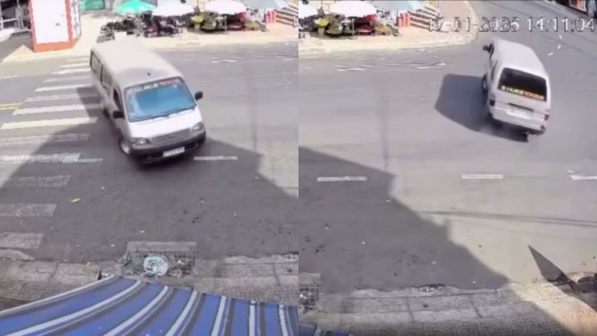 Xác minh danh tính tài xế xe khách xoay vòng như phim hành động, bấm còi inh ỏi: Camera ghi trọn khoảnh khắc sợ hãi 