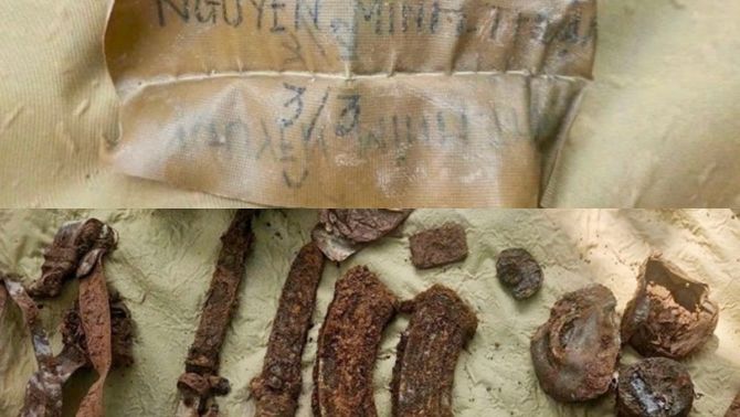Phát hiện hài cốt liệt sĩ với nhiều di vật quan trọng cùng miếng da khắc tên, ký hiệu đáng chú ý