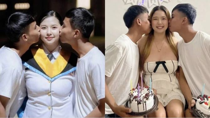 Cô gái yêu hai anh em sinh đôi cùng một lúc, thuê phòng sống chung và được gia đình ủng hộ