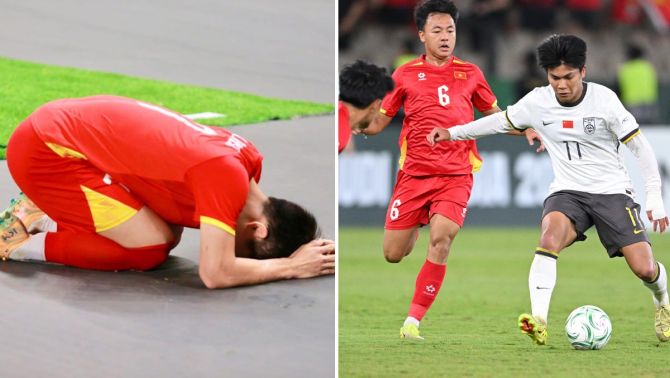 Đình Bắc cúi đầu xin lỗi NHM sau trận thua của U23 Việt Nam, CĐV Trung Quốc có phản ứng khó tin