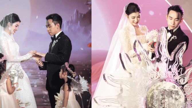 ‘Tan chảy’ với loạt khoảnh khắc ‘tình bể bình’ của Phương Nhi và thiếu gia Minh Hoàng trong đám cưới