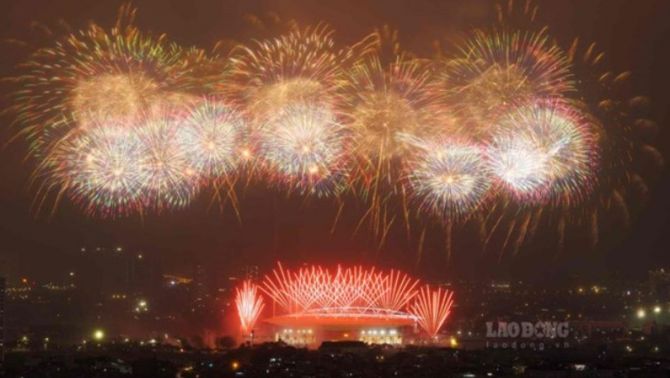 Chi tiết lịch cấm đường phục vụ chương trình bắn pháo hoa tại Sân vận động Mỹ Đình tối nay 23/1