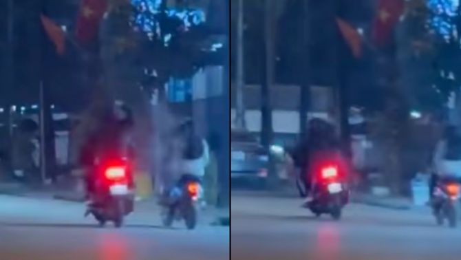 Hà Nội: Nhóm thanh niên kẹp 3 ném bóng nước vào người đi đường, camera ghi lại hành vi gây phẫn nộ