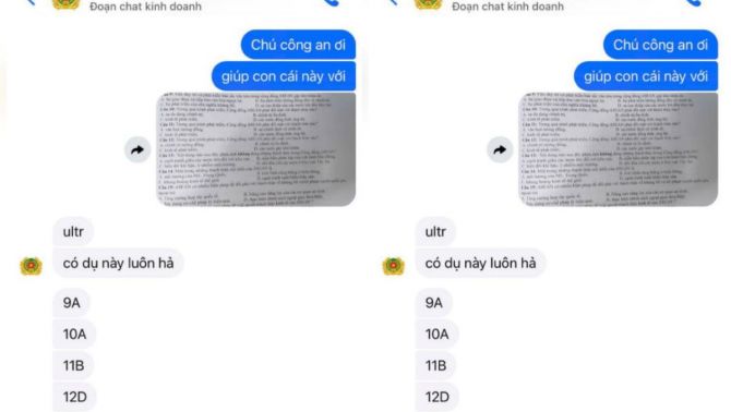 Sốt mạng: Học sinh lớp 12 nhắn tin nhờ chú công an giải hộ đề thi và cái kết bất ngờ