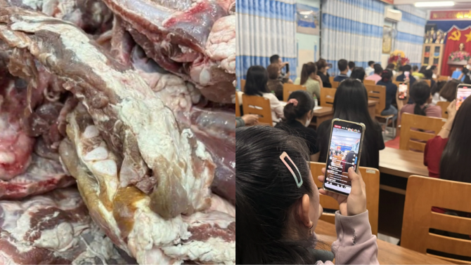 Vụ thịt heo đổi màu: Trường học ở TP.HCM chính thức dừng hợp đồng nhà cung cấp