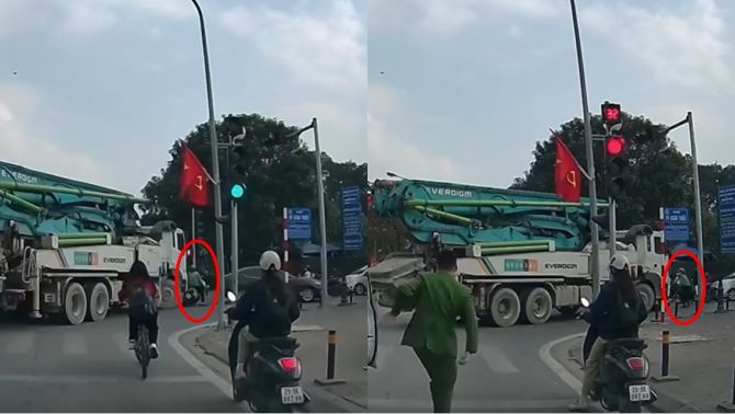 Xe ôm công nghệ tạt đầu xe tải, camera ghi lại giây phút lọt gầm và cái kết 'ông bà gánh còng lưng'