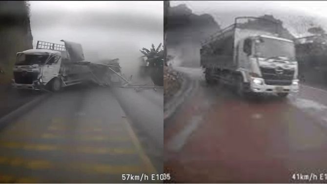 Lý do xe tải đánh võng né 4 phương tiện trước khi lật ngang ở đèo Đá Trắng, hé lộ tình hình tài xế